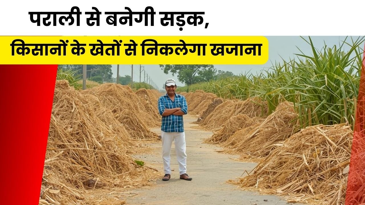 पराली से बनेगी सड़क